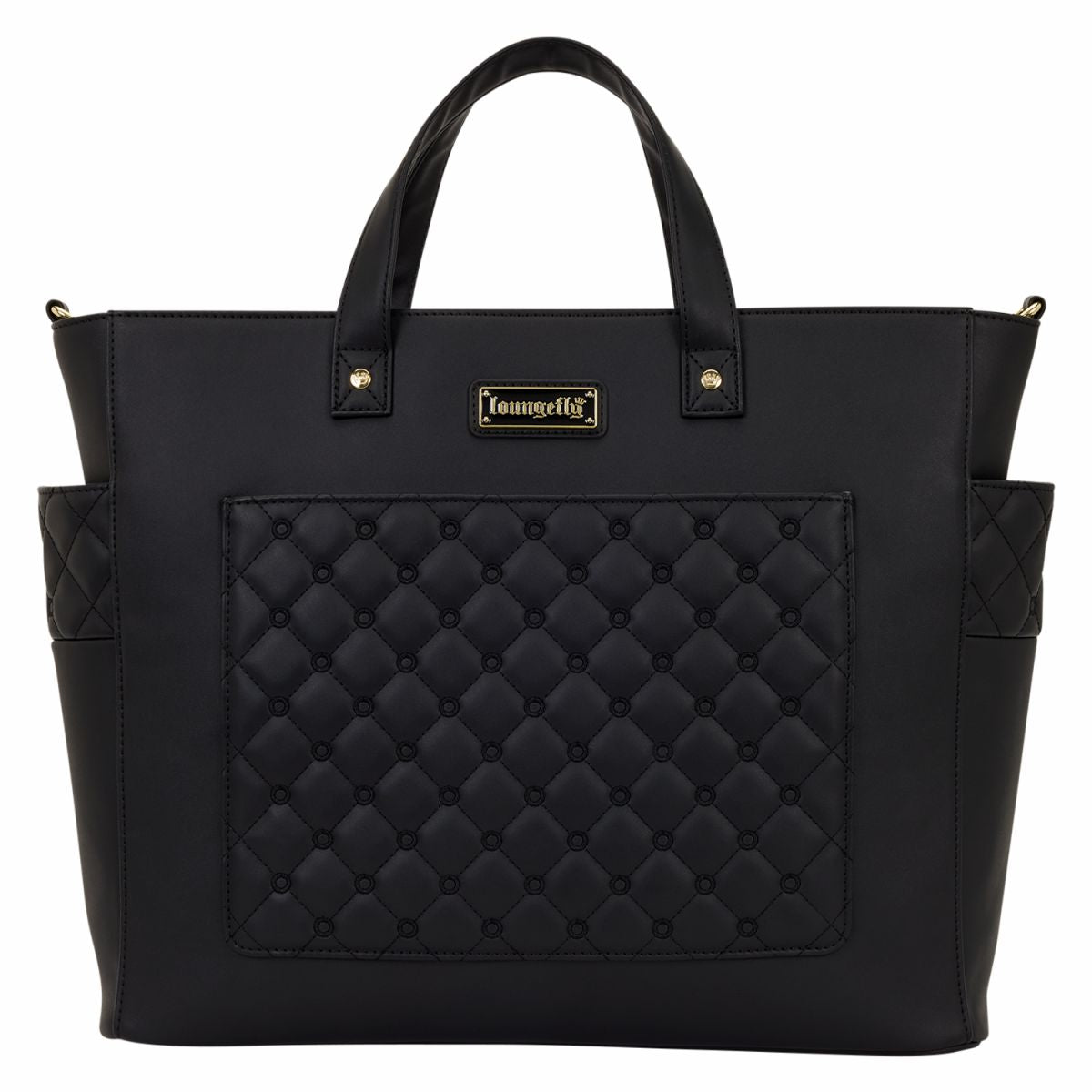 Loungefly The Mo Black Convertible Backpack & Tote Crossbody Pin Trader Bag