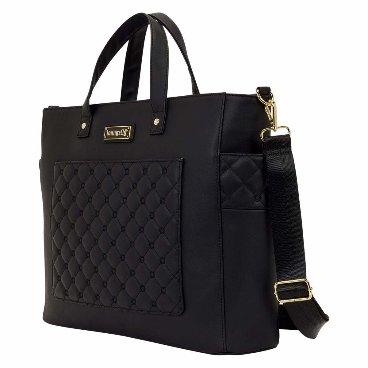 Loungefly The Mo Black Convertible Backpack & Tote Crossbody Pin Trader Bag