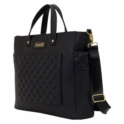 Loungefly The Mo Black Convertible Backpack & Tote Crossbody Pin Trader Bag
