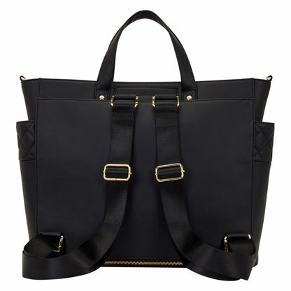Loungefly The Mo Black Convertible Backpack & Tote Crossbody Pin Trader Bag