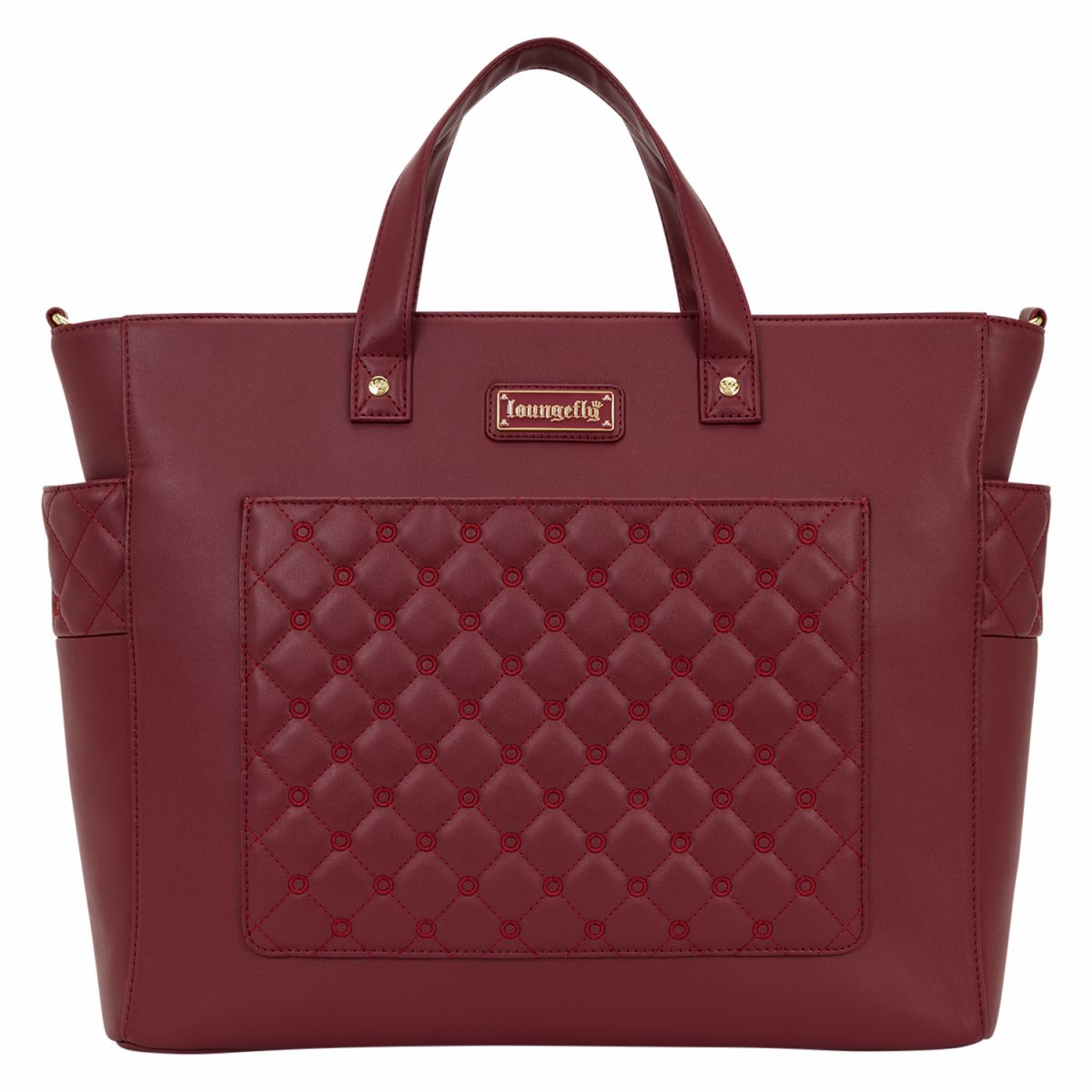 Loungefly The Mo Red Convertible Backpack & Tote Crossbody Pin Trader Bag
