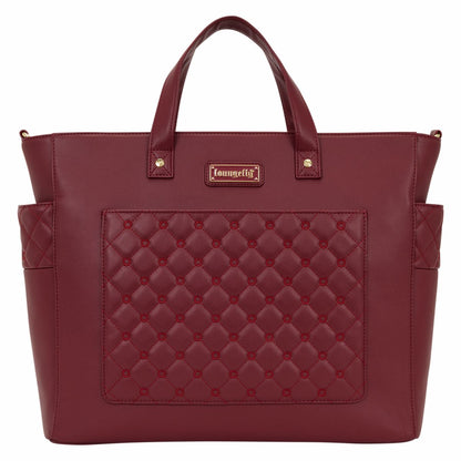Loungefly The Mo Red Convertible Backpack & Tote Crossbody Pin Trader Bag