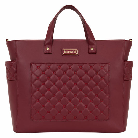 Loungefly The Mo Red Convertible Backpack & Tote Crossbody Pin Trader Bag