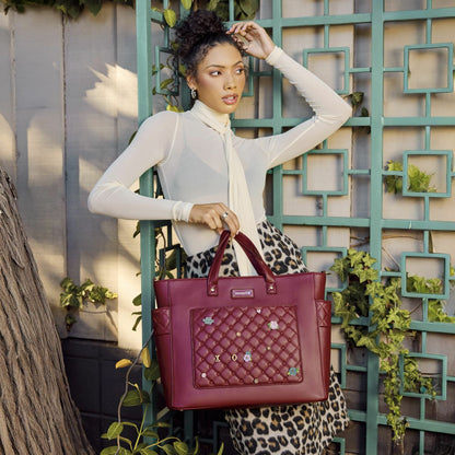 Loungefly The Mo Red Convertible Backpack & Tote Crossbody Pin Trader Bag