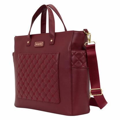 Loungefly The Mo Red Convertible Backpack & Tote Crossbody Pin Trader Bag