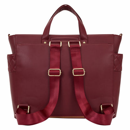 Loungefly The Mo Red Convertible Backpack & Tote Crossbody Pin Trader Bag