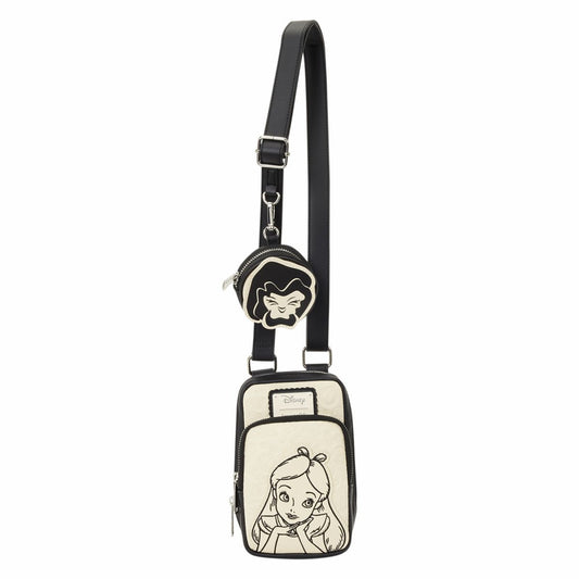 Alice in Wonderland Cell Phone Sling Crossbody Bag with Coin Bag