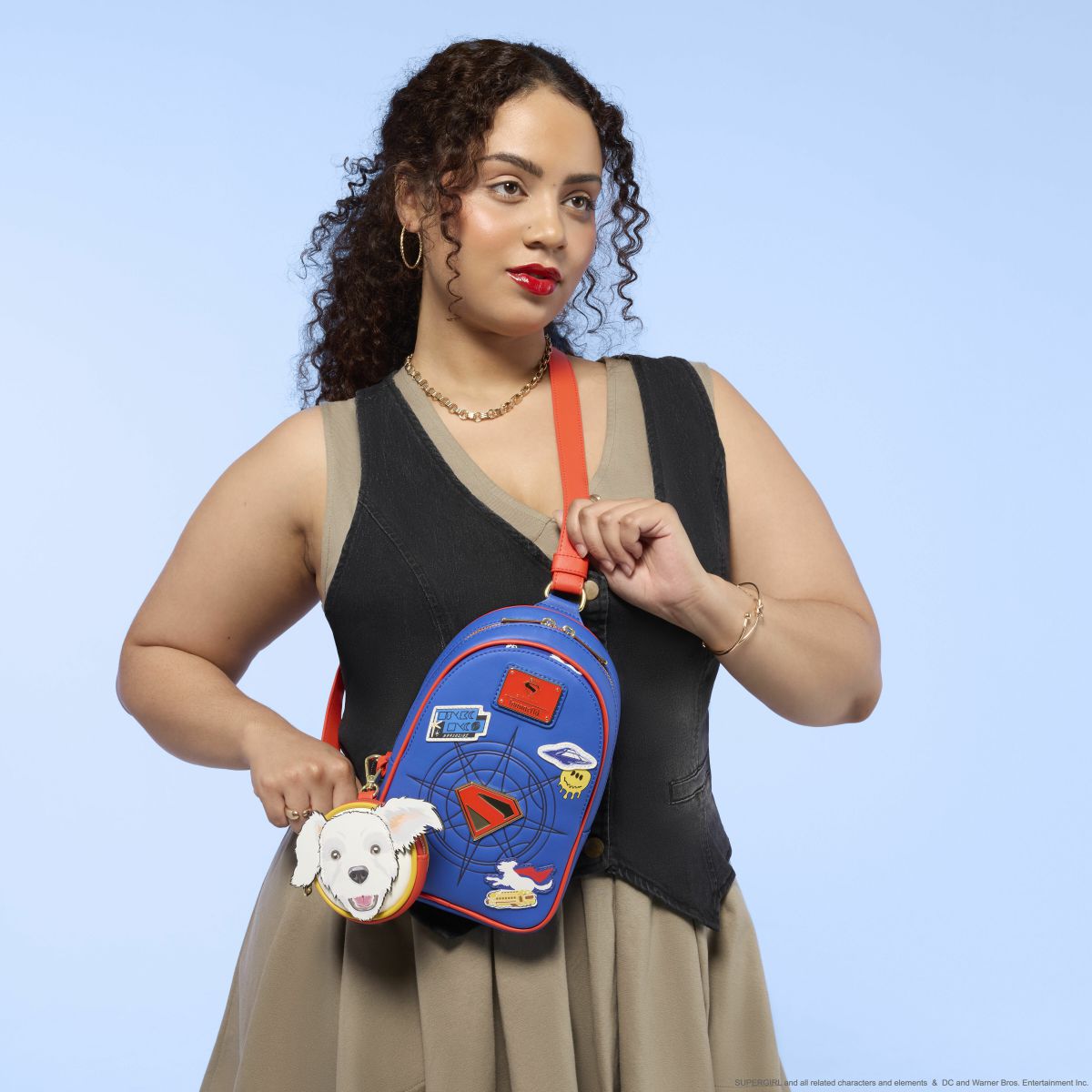 Supergirl Krypto Sling Crossbody Bag with Coin Bag