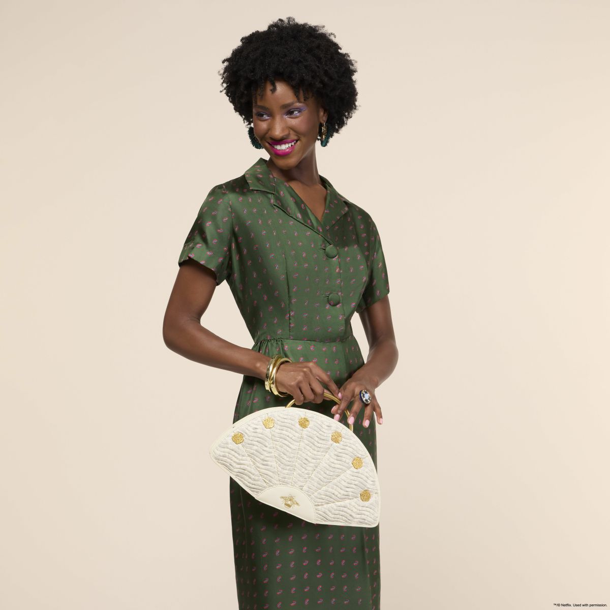 Bridgerton Figural Fan Handbag