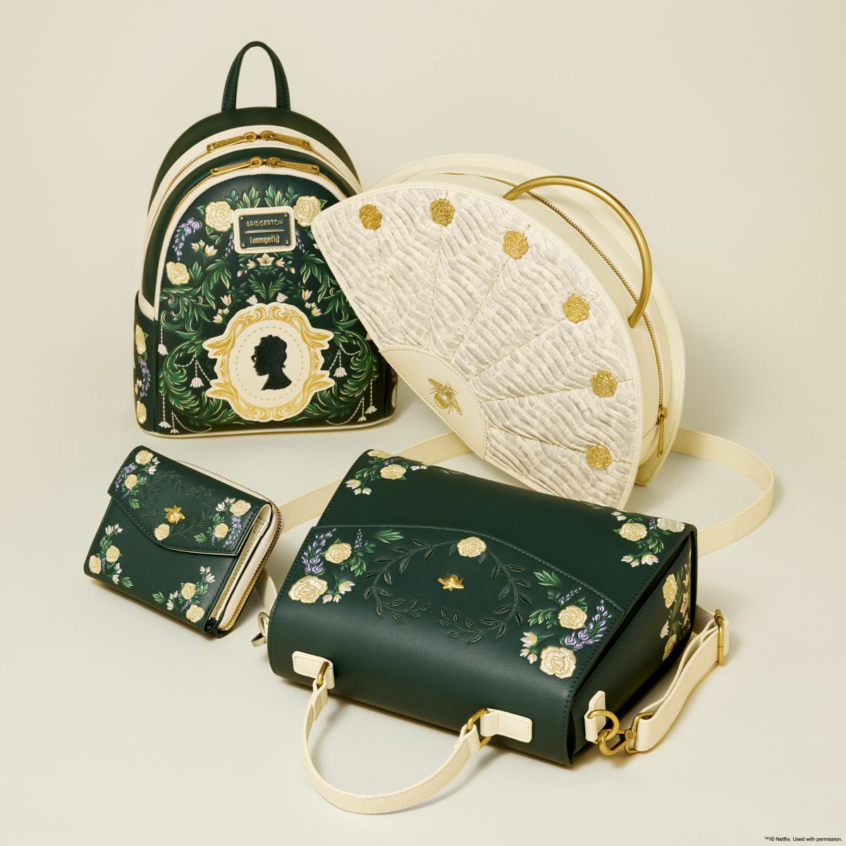 Bridgerton Figural Fan Handbag