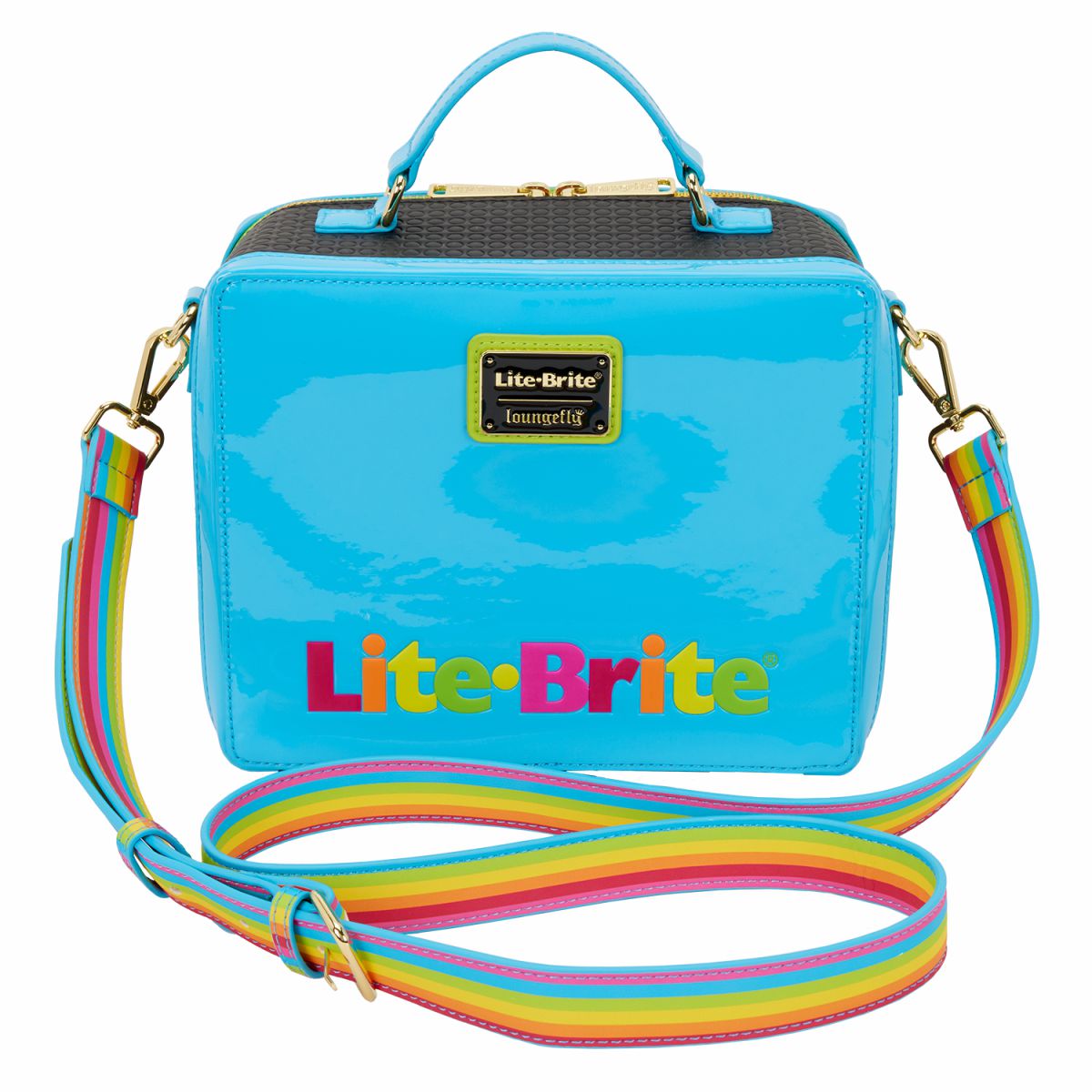 Lite-Brite Lenticular Glow Crossbody Bag with Coin Bag