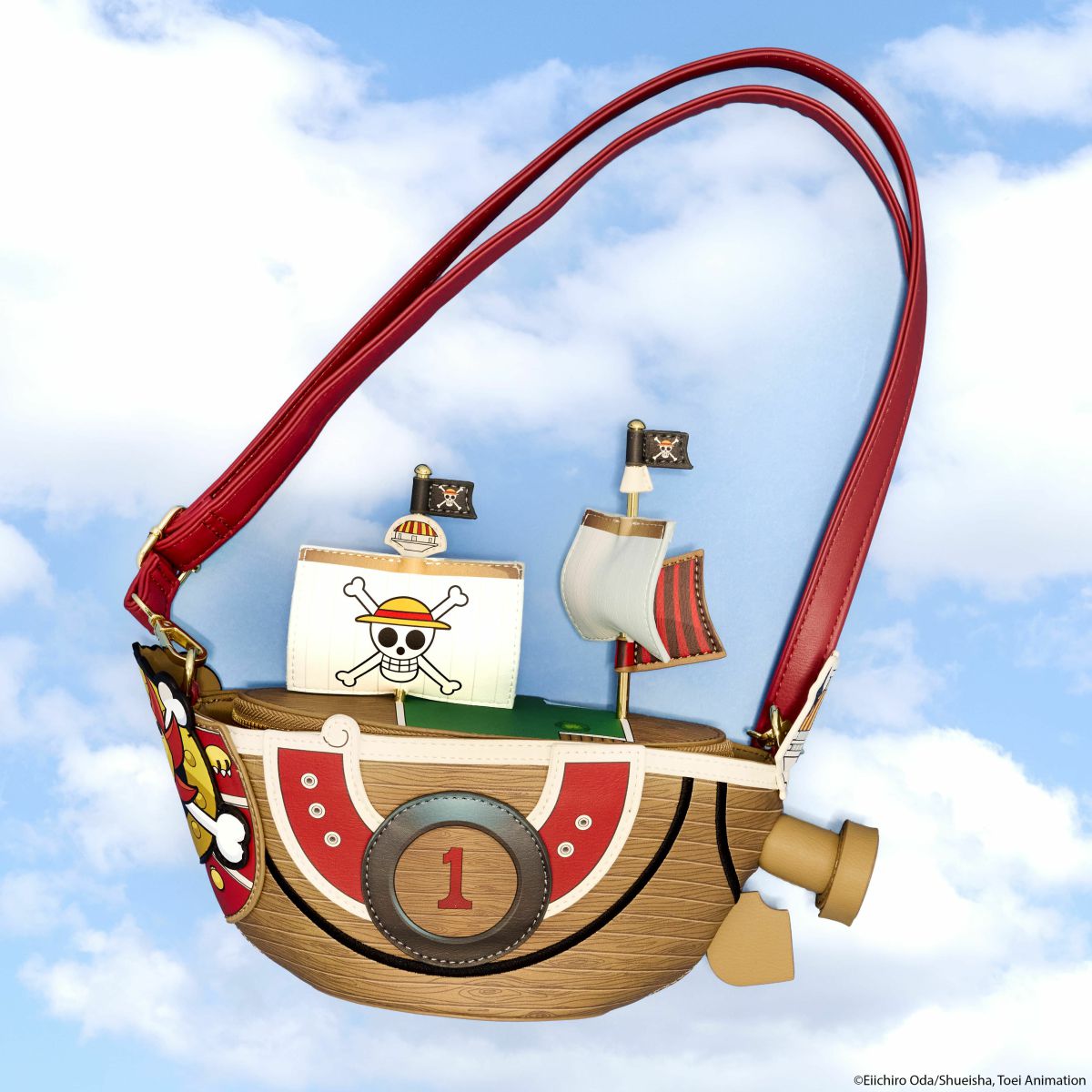 One Piece Thousand Sunny Ship Figural Crossbody Bag