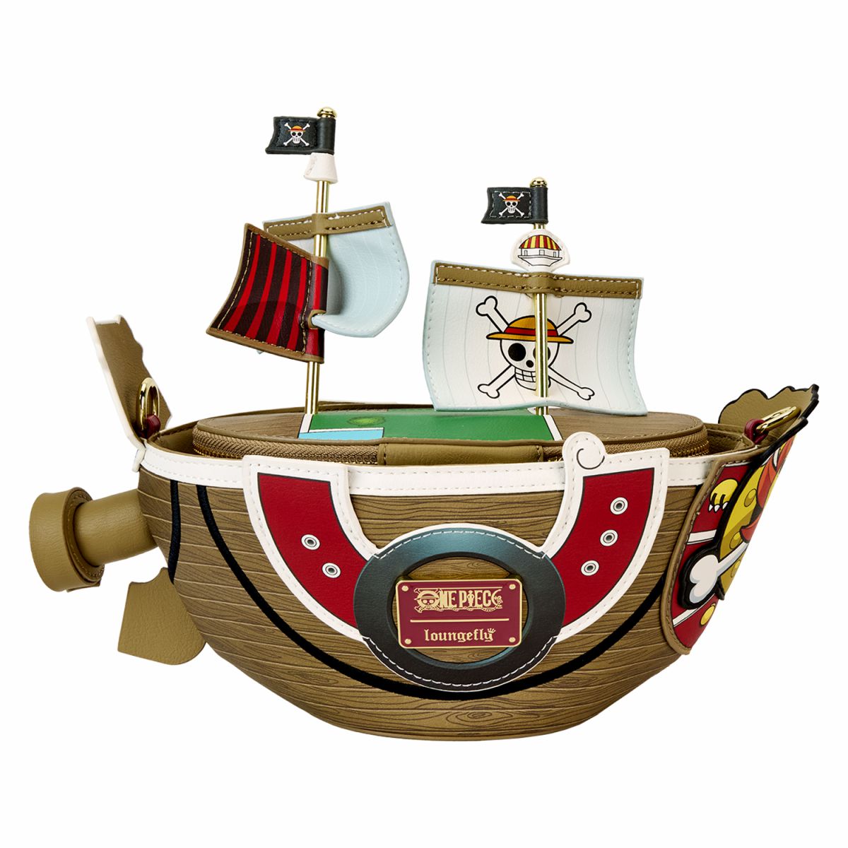 One Piece Thousand Sunny Ship Figural Crossbody Bag