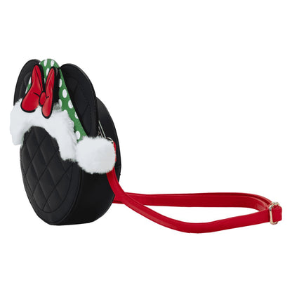 Minnie Mouse Polka Dot Santa Hat Quilted Crossbody Bag