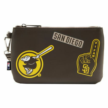 MLB SD Padres Clear Tote Crossbody Stadium Bag with Pouch