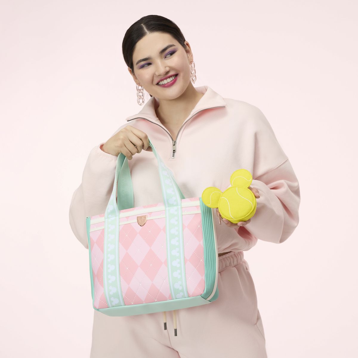Mickey Mouse Tennis Tote Crossbody Bag with Coin Bag