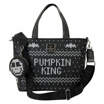 The Nightmare Before Christmas Jack Skellington Reversible Sequins Tote Crossbody Bag with Coin Bag