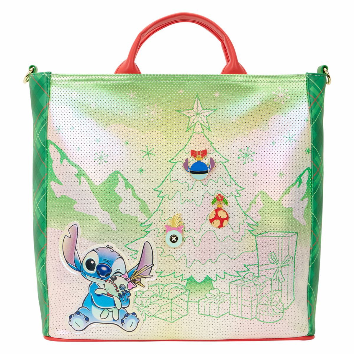 Lilo & Stitch Holiday Tote Pin Trader Crossbody Bag