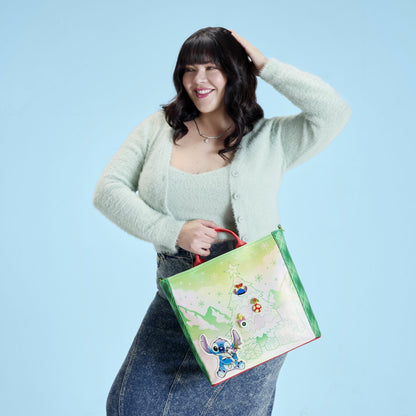 Lilo & Stitch Holiday Tote Pin Trader Crossbody Bag