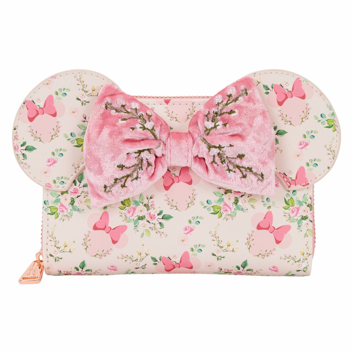Minnie Mouse Floral All-Over Print Zip Around Wallet