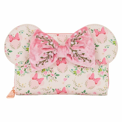 Minnie Mouse Floral All-Over Print Zip Around Wallet