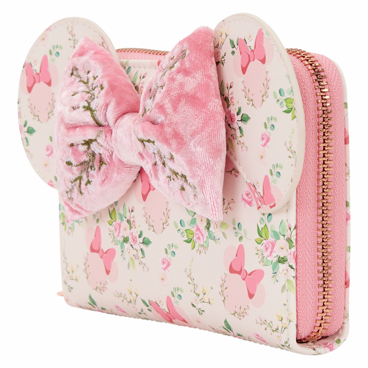 Minnie Mouse Floral All-Over Print Zip Around Wallet