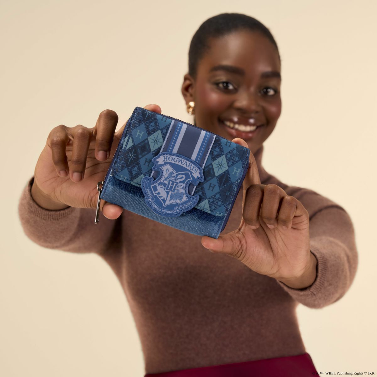 Harry Potter Hogwarts Denim Tri-fold Wallet