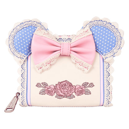 Minnie Mouse Floral and Lace Zip Around Wallet