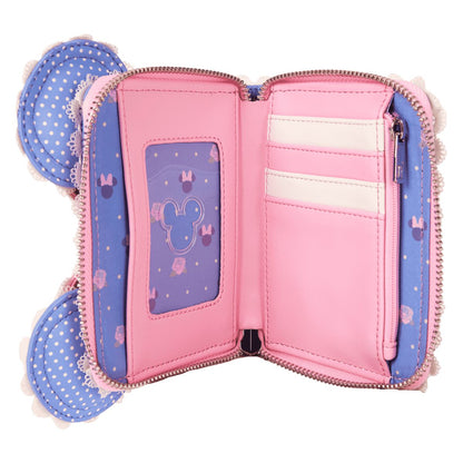 Minnie Mouse Floral and Lace Zip Around Wallet