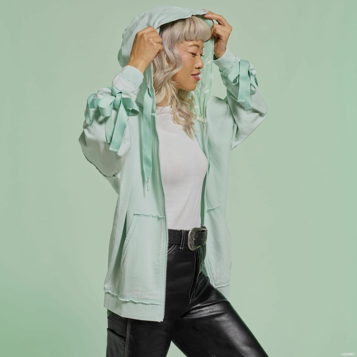 Peter Pan Tinker Bell Ribbon Unisex Zip Up Hoodie