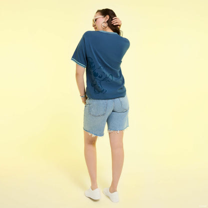 Stitch Patch Unisex Ringer Tee