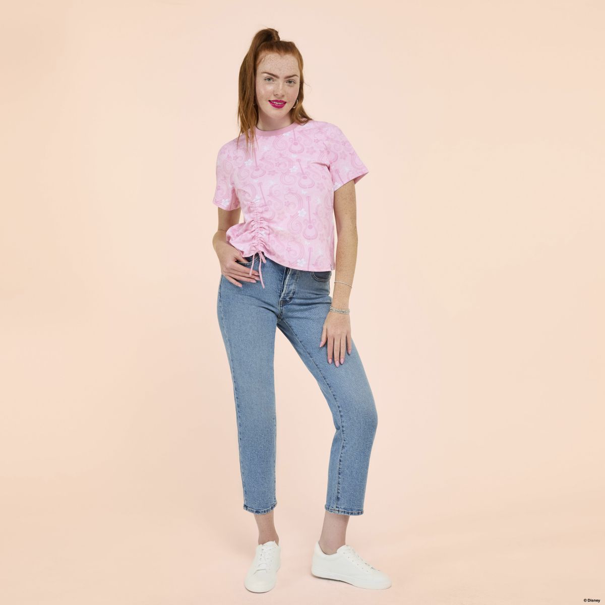 Hannah Montana Drawstring Hem All-Over Print Unisex Tee