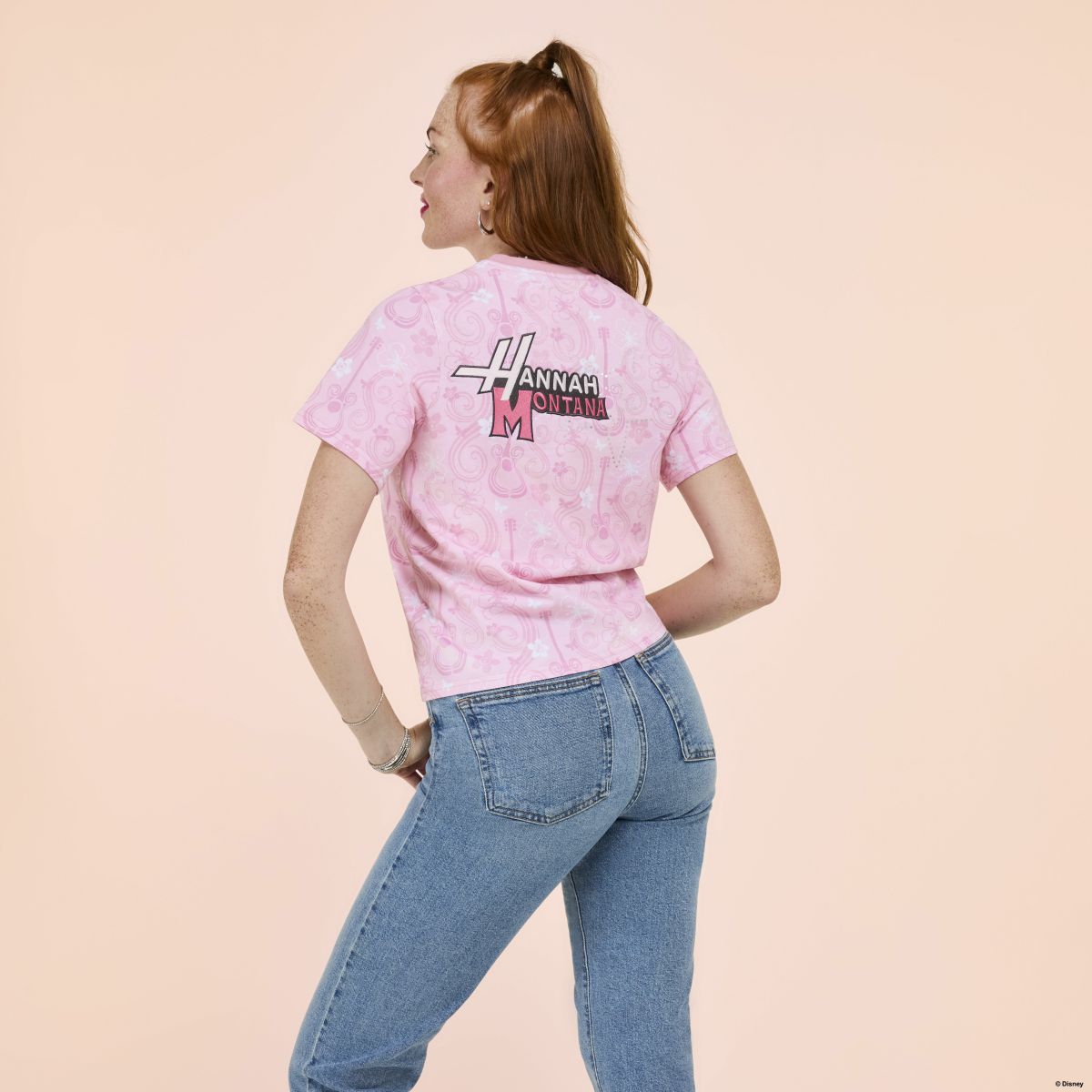 Hannah Montana Drawstring Hem All-Over Print Unisex Tee